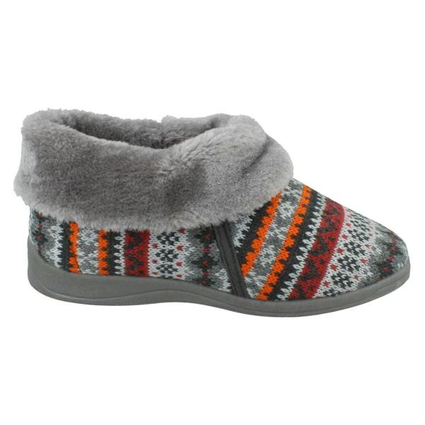 Rose Bank Ladies Rose Bank Memory Foam Aztec Print Bootee Slippers Emily