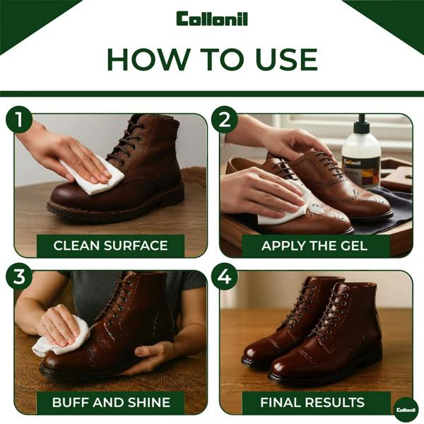 Collonil Leather Gel 60ml/230ml Waterproof, Dirt-Repellent & Colour-Reviving Leather Care