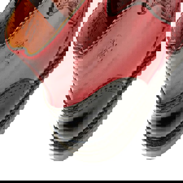 Embassy London Brick Lane Boots - Claret - Women's dark red leather oxford boot with brogue styling