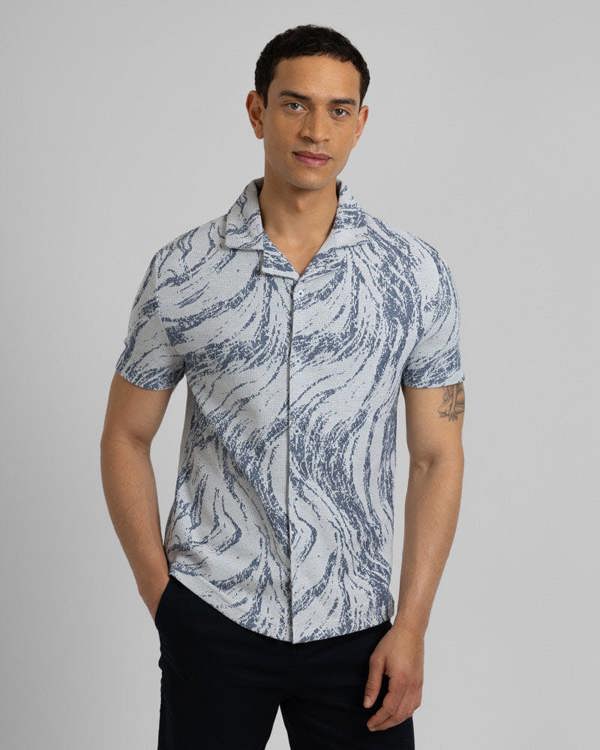 Steel & Jelly Pinner - Wave Effect Short Sleeve Shirt