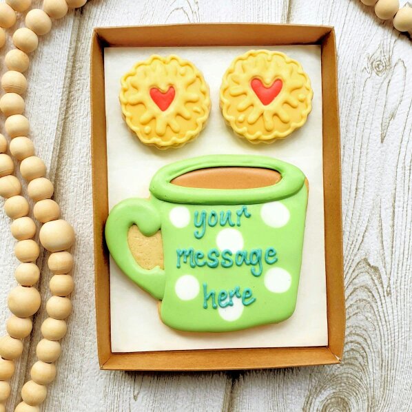 The Cookie Collaboration Personalised Tea & Biscuits Cookie LETTERBOX GIFT