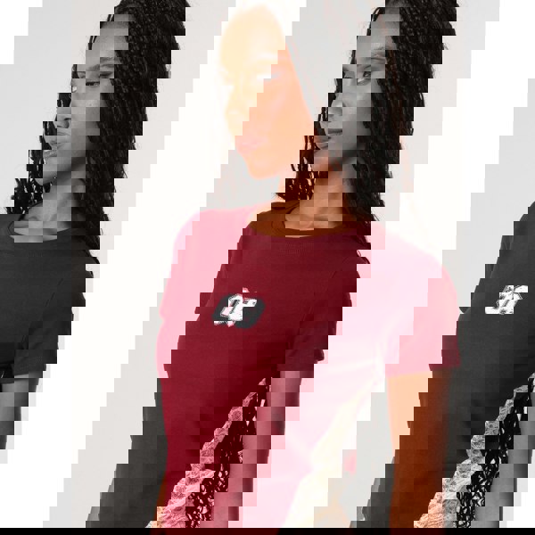 Pink Vanilla Lace Panel T-shirt With Diamantes