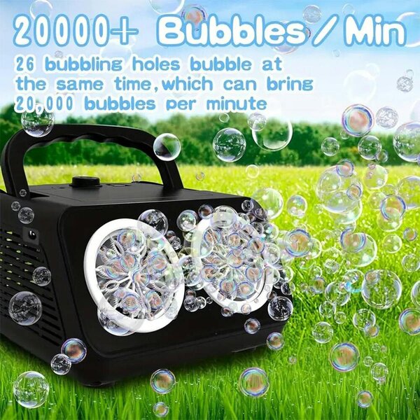 Havendro Automatic Bubble Machine Bubble Blower With 50000 Bubbles Per Minute LED Outdoor