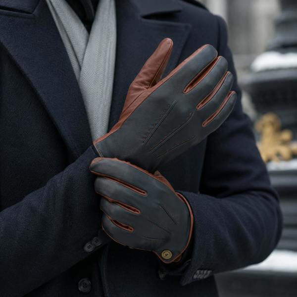 Gabicci Soft Lambskin Real Leather Fleece Lining Gloves: GB-535