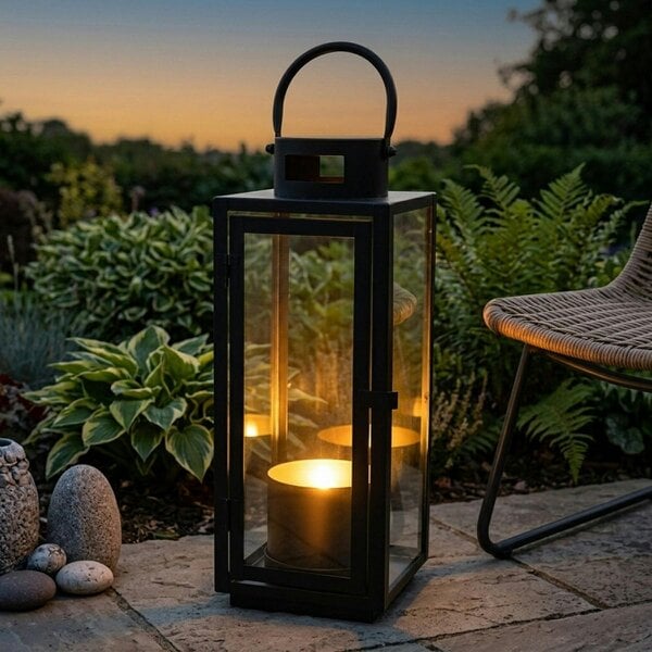 Garden Greatness Relica Urban Glass Lantern with Handle