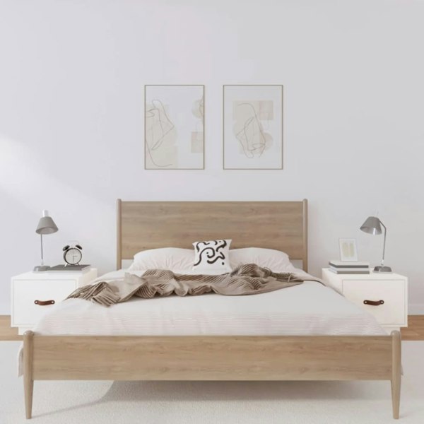 Berkfield Bedside Cabinets 2 pcs White 40x34x35 cm Solid Wood Pine