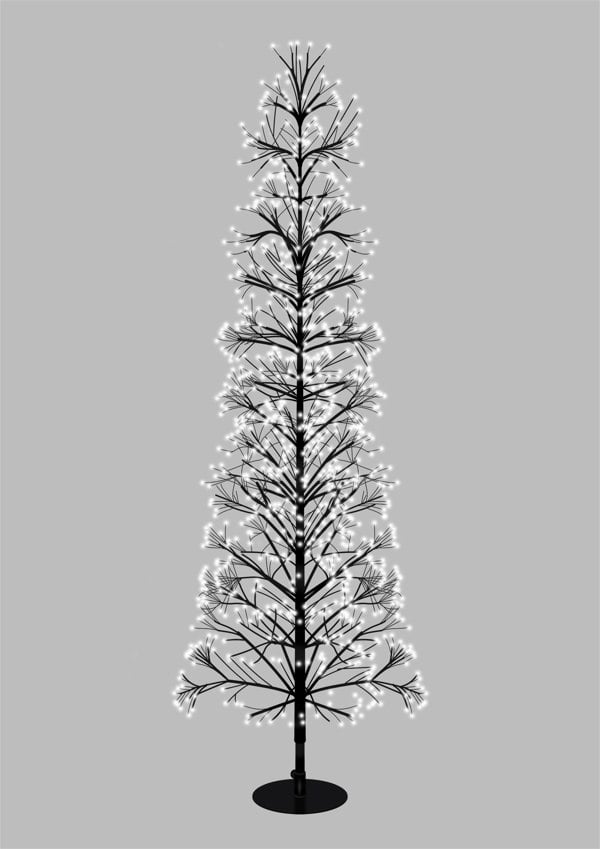 Xmas Haus 1.5m 2000 Warm White Micro Led Black Firework Tree