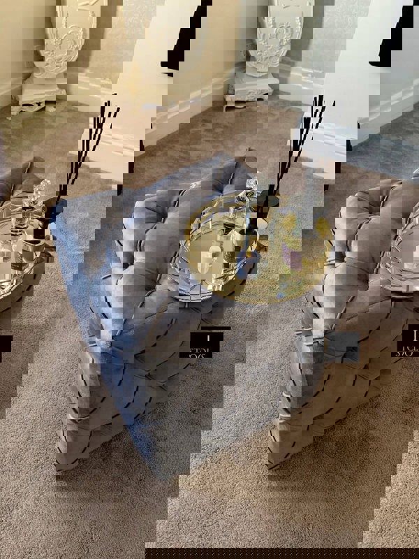 Buy Gray Storage Ottoman with Tray at iStools 