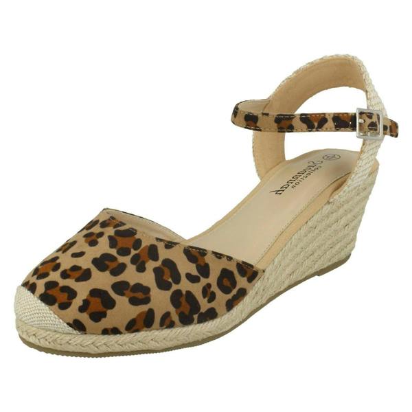 Savannah Ladies Savannah Mid Rope Wedge Espadrilles F2274