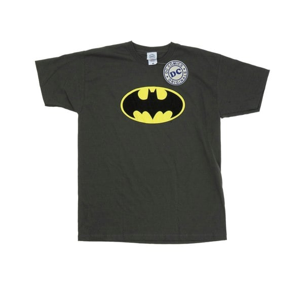 Batman Girls Logo Cotton T-Shirt - Charcoal