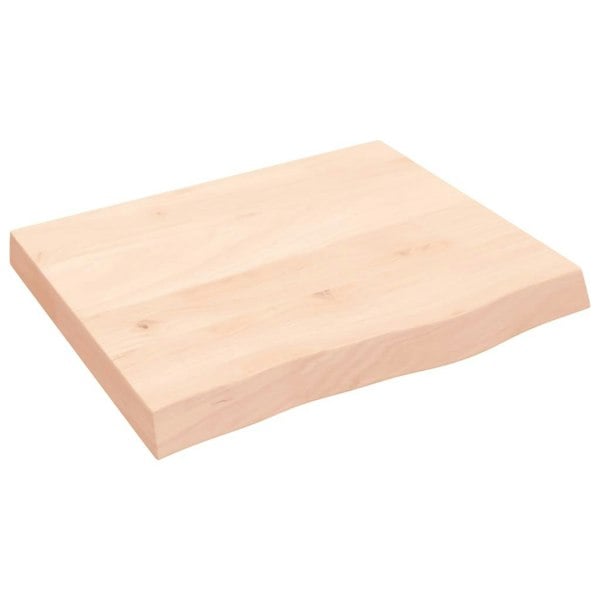 Berkfield Wall Shelf 60x50x6 cm Untreated Solid Wood Oak