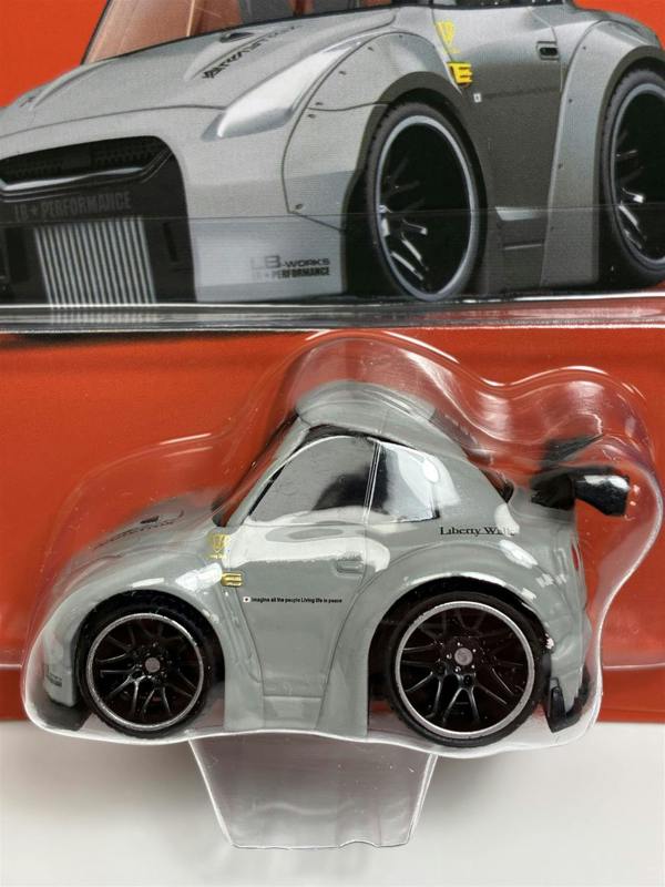 MCSlots Nissan GT-R R35 LB Works Type 1 Rear Wing 1 Matte Grey Qube Carz 6cm QZ00201BL