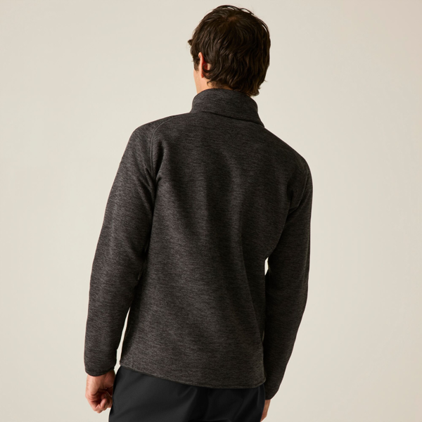 Regatta Mens Harrow Full Zip Fleece Jacket - Black Marl