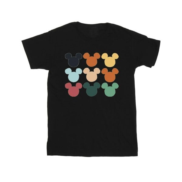 Disney Mens Mickey Mouse Heads Square T-Shirt - Black