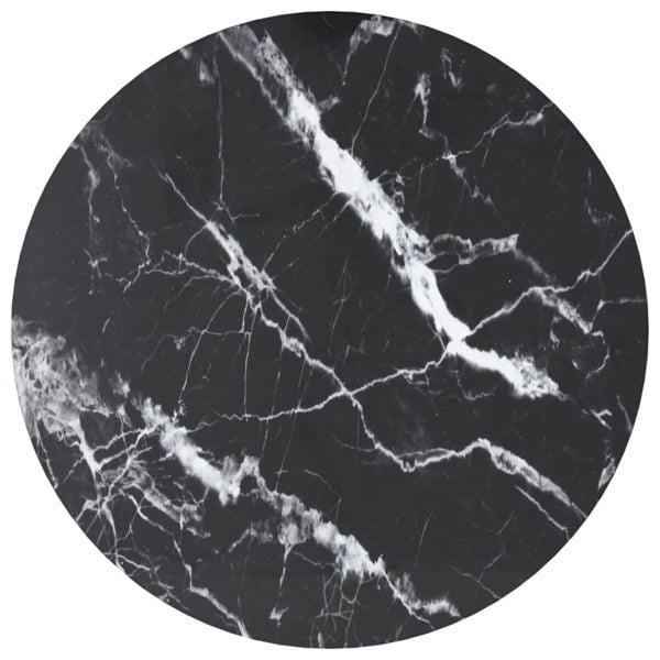 Berkfield Table Top Black Ì÷50x0.8 cm Tempered Glass with Marble Design