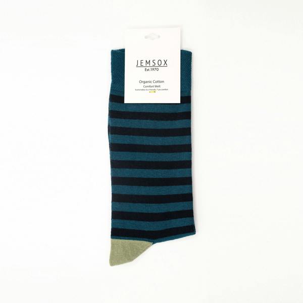 Jemsox 5pk Bordeaux & Manor Green Quintet - Organic Cotton Comfort Welt Socks (One Size UK 9-12)
