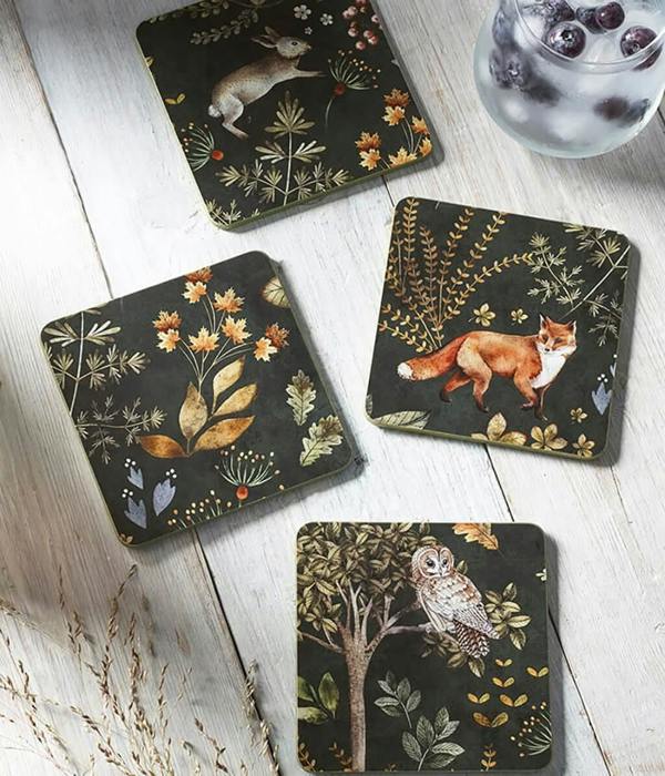 M.M Linen Briar Coaster Set Of 4