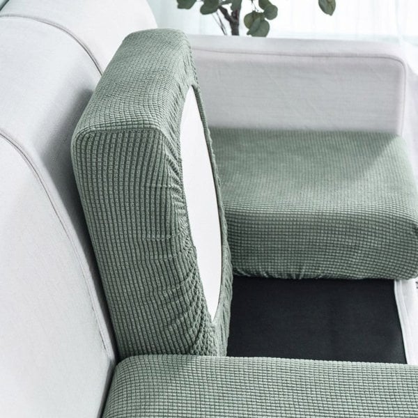 Anyseat Sofa Cover Cypress Green Polyester Thick Stretchable Cushion For Living Room 1Pc Enlarge Size 130-160cm
