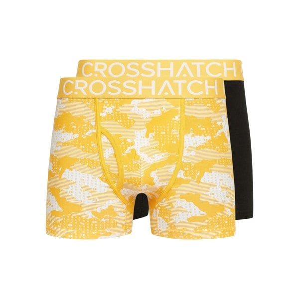 Crosshatch Kamzon Boxers 2pk Yellow