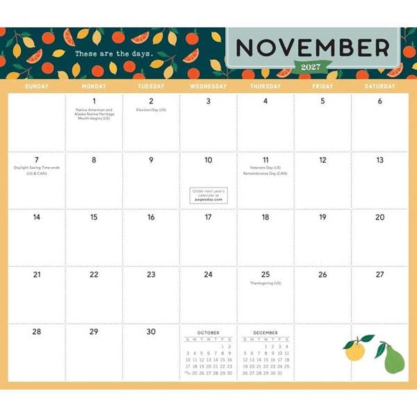 Go With the Flow Magnetic Desk Pad 2027, Desk Calendars, Month To View, Lifestyle, Gift