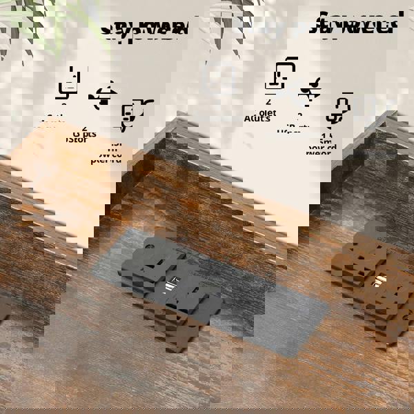 Levede Bedside Table Nightstand USB Charger Outlet RGB LED 3 Drawers Oak