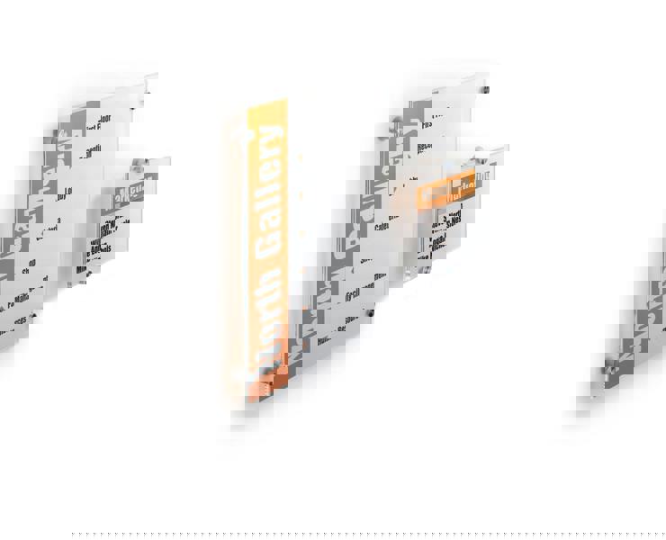 Durable CRYSTAL Frameless Acrylic Door Sign Holder Wall Mounted | A3