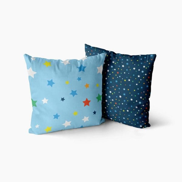 Multi Stars Cushion Cover Cushion - Happy Linen Company