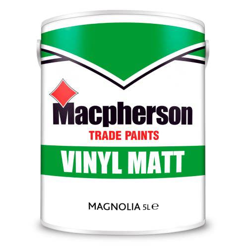 Macpherson Trade Vinyl Matt Paint Magnolia 5L Pack of 2