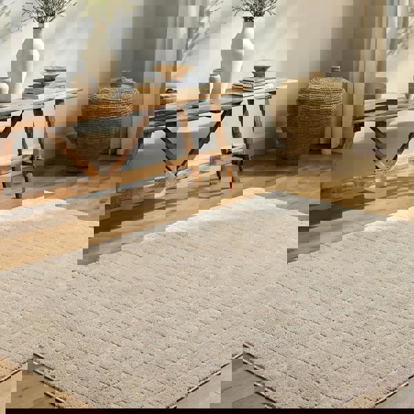 Livabliss Our Pnw Home Cascade-Modern Beige Brown Graphic High Pile Rug