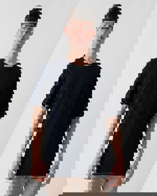 BOSS Green Tee Pima Mens Logo T-Shirt - Dark Blue 402