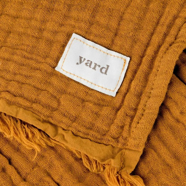 Yard Lark Cotton Crinkled Throw - Cumin