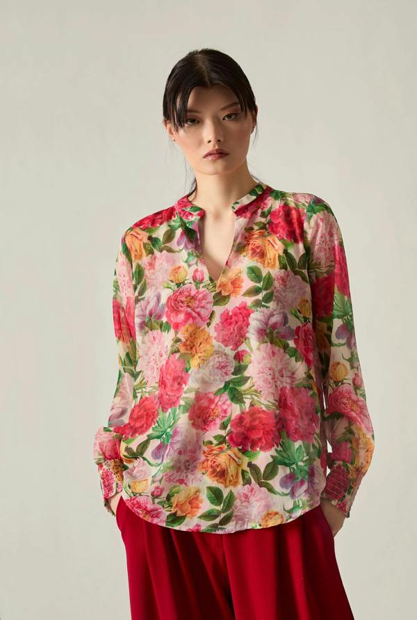James Lakeland Botanical Floral Print Blouse