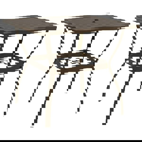 Berkfield Garden Table Brown 81.5x81.5x72 cm Steel