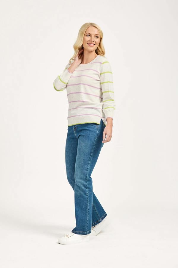Mudflower Stripe Speckled Knit Jumper