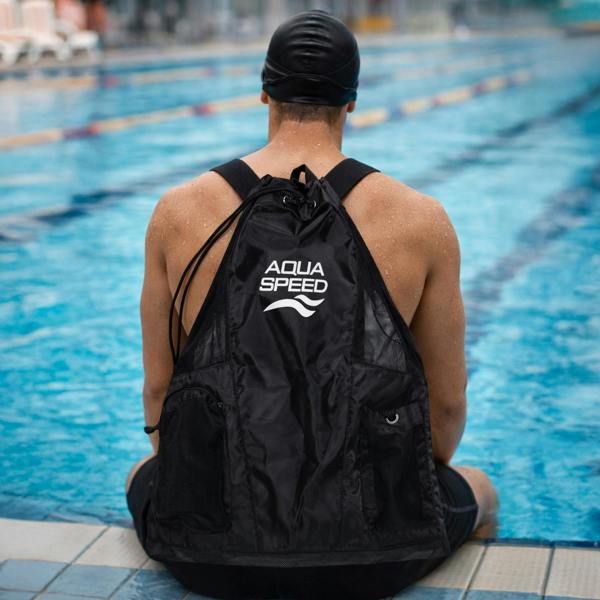 Aqua Speed Large Swim Storage Mesh Bag | Pool Equipment Mesh Bag with Ventilated Storage