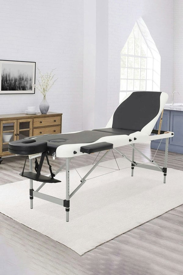 Living and Home Professional Folding Beauty Spa Bed Portable Adjustable Massage Bed