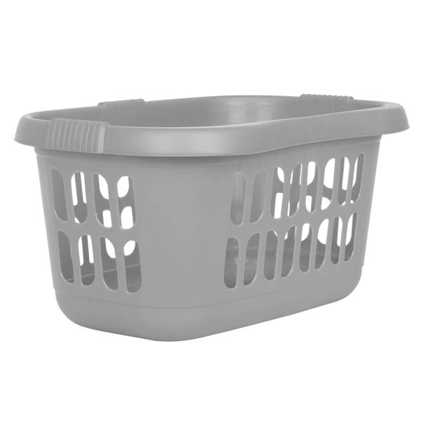 Silver Plastic Laundry Basket For Washing Clothes & Laundry