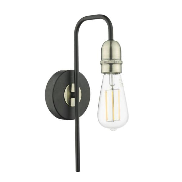 Pagazzi Lighting Oliver Black & Antique Brass Wall Light