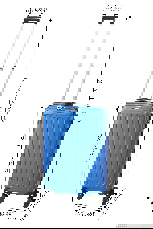 Living and Home Lightweight Hardside Travel Suitcase with Spinner Wheels