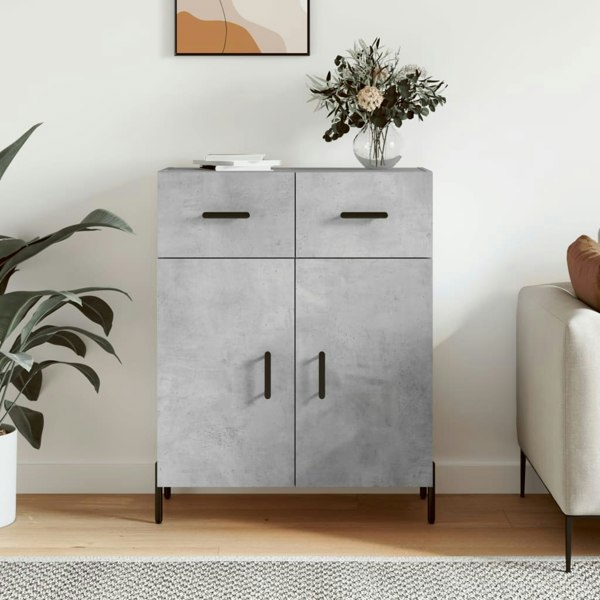Berkfield Sideboard Concrete Grey 69.5x34x90 cm Engineered Wood