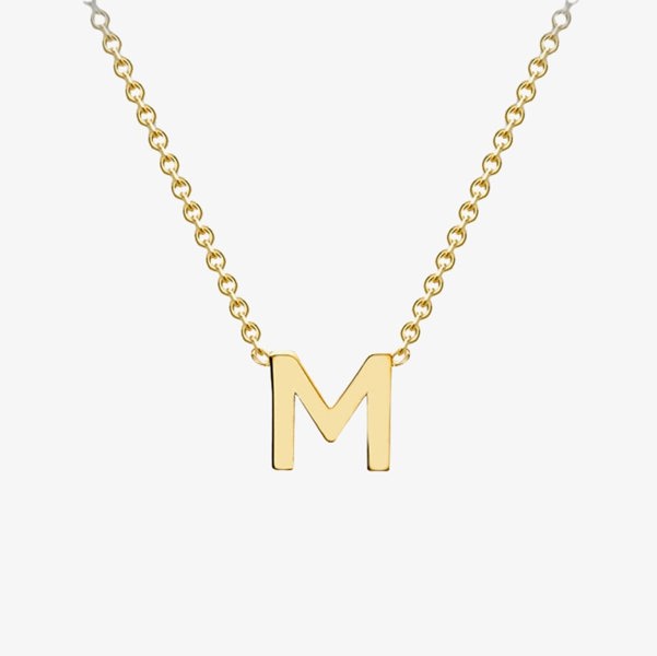 T. H. Baker 9ct Yellow Gold Mini Initial M Necklace 1.19.0162