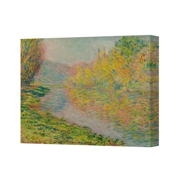 Benjamin Tate Design Impressionist Landscape Canvas Print River Reflections In Autumn Colors