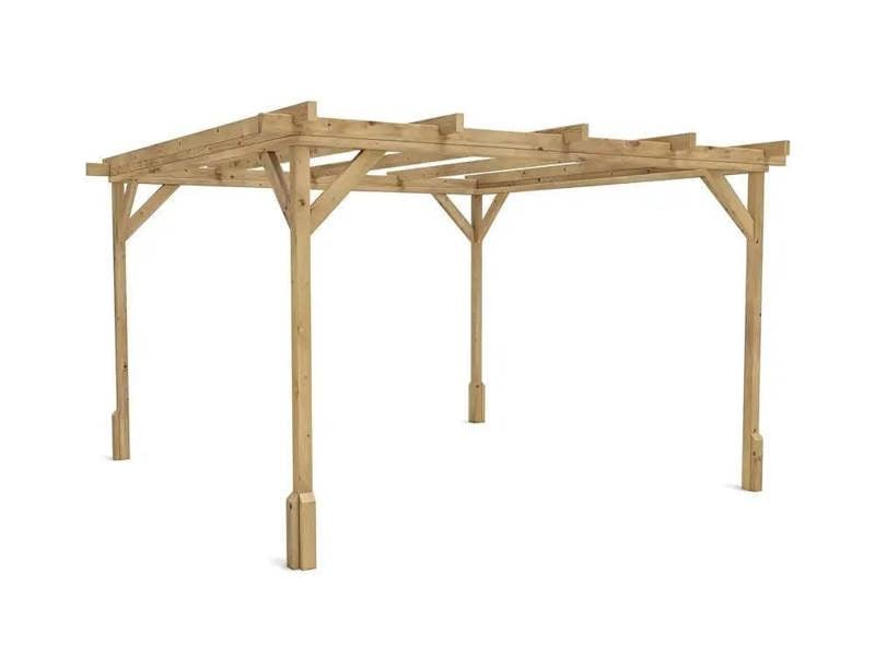 Dunster House Wooden Pergola Garden Plants Frame Utopia 3m x 3m (10' x 10')
