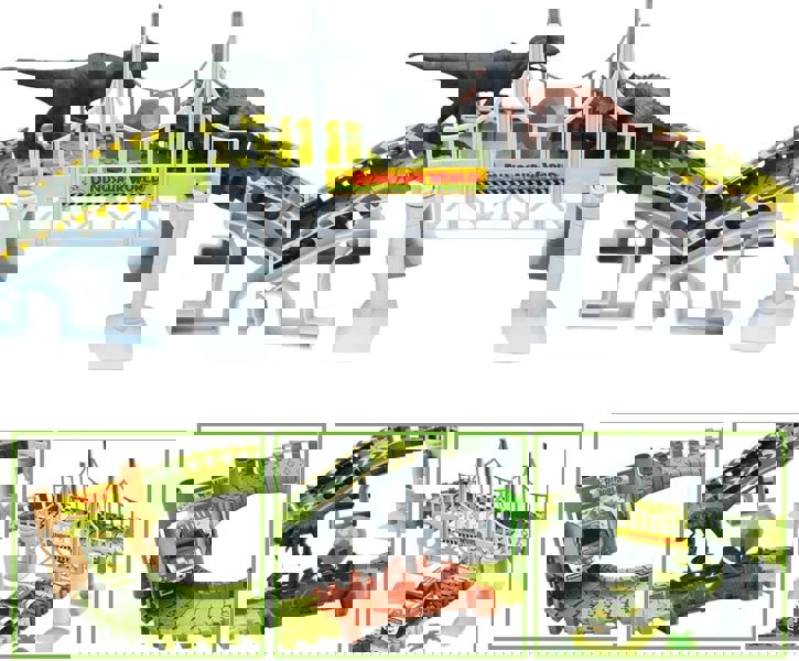 deAO Toys Slot Car Race Track Sets Dino World Flexible Race Track