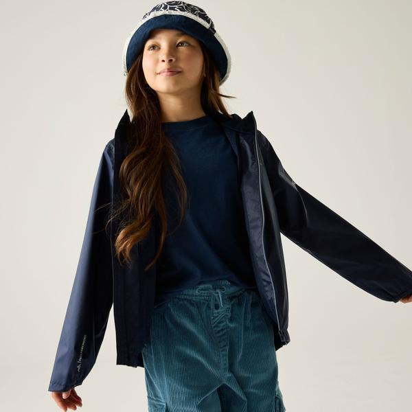 Regatta Kids Lever Waterproof Shell Jacket - Navy Blue