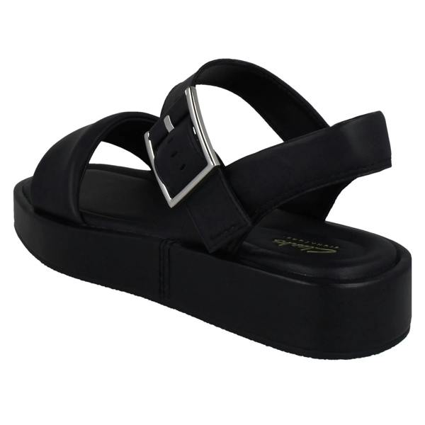 Clarks Ladies Clarks Square Toe Flatform Sandals Alda Strap