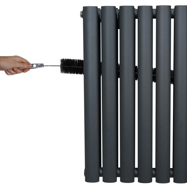 Monstershop Oval Column Radiator – 600mm x 600mm - Anthracite Grey