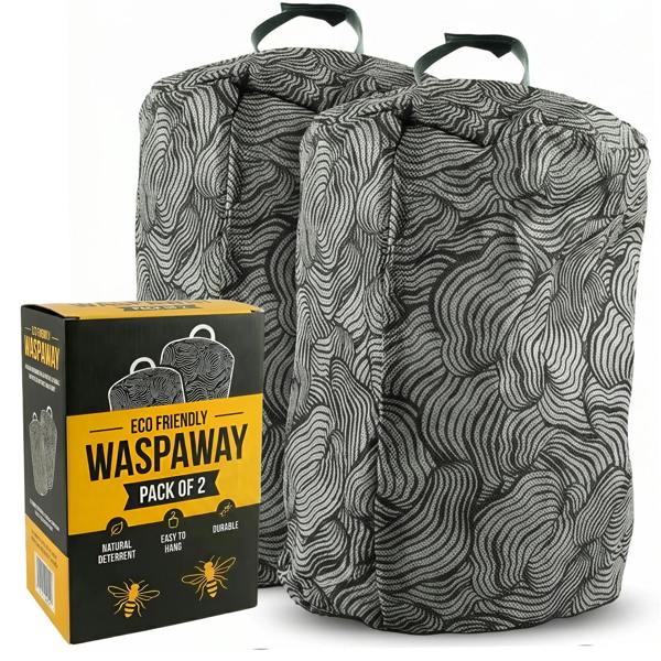 Pest Guard Wasp Nest 2 Pack - Fake Wasp Nests, Weather Resistant Hanging Wasp & Hornet Decoy for Garden & Patio
