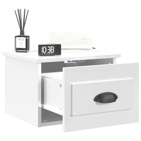Berkfield Wall-mounted Bedside Cabinets 2 pcs High Gloss White 41.5x36x28cm