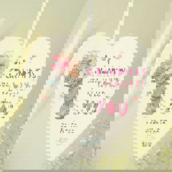 Personalised Memento Company Personalised Me To You If... Were Flowers Wooden Heart Decoration